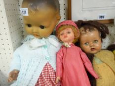 Three vintage dolls