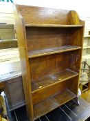 Oak four shelf bookcase
