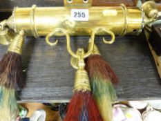 Shire horse brass show bar with terrets and bells