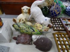 Quantity of animal ornamental figurines