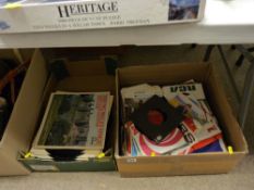 Two boxes of LP and 45rpm records etc