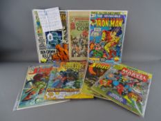 Seven Marvel and DC vintage comics, dates from 1969 to 1999, various titles, all near mint