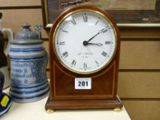 Reproduction mahogany mantel clock