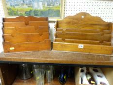 Mahogany vintage letter rack and polished vintage letter rack