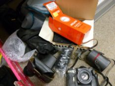 Photographer's flight case and quantity of photographic equipment including cased Miranda, Zenit and