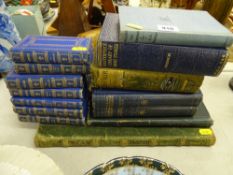 Selection of vintage books including a Ward Locke & Co 'Ben Hur' and seven pocket sized Tennyson