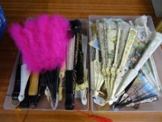 Collection of mainly Spanish decorative hand fans