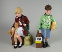 Royal Doulton figures - 'The Boy Evacuee' & 'The Girl Evacuee'