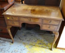 A good quality walnut ladies writing desk on cabriole legs