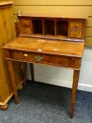 A modern yew wood ladies writing desk