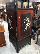 A Japanese Shibayama two-panel folding screen