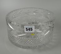 A heavy cut glass Edinburgh crystal bowl