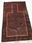 A Baluchi rug, 142 x 92cms