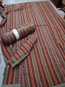 A set of three multi-coloured striped Roger Oates rugs comprising two runners & a rug