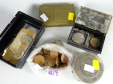 Parcel of money boxes & pre-decimal coinage