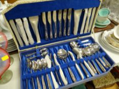A vintage cased canteen of cutlery