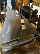 An unusual copper model yacht