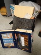 Small parcel of artist's equipment, paint box etc