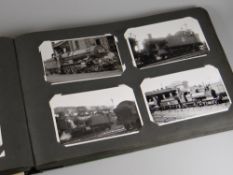 A good album of black & white steam locomotive postcards