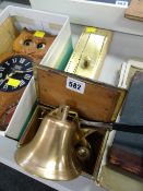 Parcel of brass items & an Eastern Repousse box