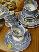 Tray of Spode Camilla patterned teaware