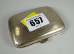 Hallmarked silver cigarette case