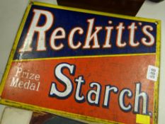 A Reckitt's starch enamelled advertising sign