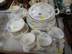A parcel of Richmond Blue Rock patterned tea & dinnerware