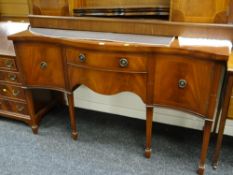 Reproduction mahogany serpentine-fronted Georgian-style sideboard