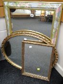 Three modern wall mirrors