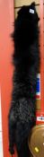 A black fox fur stole