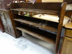 A dark oak bookcase