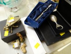 Collection of various boxed gentleman's accessories, bottle opener, corkscrews, letter opener etc