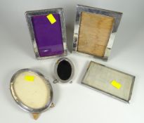A parcel of hallmarked silver photograph frames