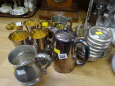 Parcel of EPNS coasters, goblets etc