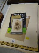 A parcel of unframed Italian botanical print, unframed watercolours etc (sold on behalf of Ty