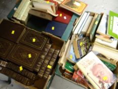 Three crates of various mainly hardback books