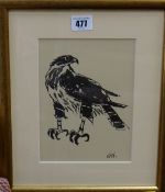 SIR KYFFIN WILLIAMS RA framed print - of a kestral