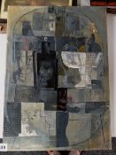 MATIAS KRALM unframed oil & mixed media entitled 'Fruta De Poste', signed & dated 1999, 46 x 33cms