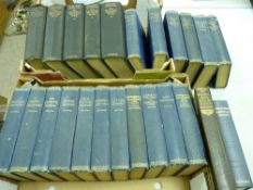 Two boxes of vintage books including a sixteen volume set of Dickens and a five volume set '