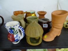 Selection of stoneware jugs and containers