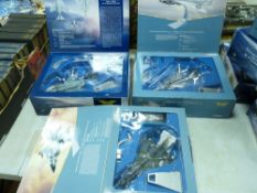 Three boxed Corgi diecast planes from The Aviation Archive including a McDonnell F-4J Phantom, an