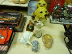 Parcel of cat, dog and bird ornaments