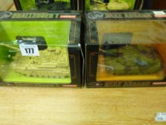 Two Kyosho radio controlled mini AFV series tanks (boxed)