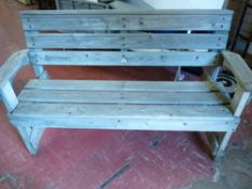 Treated timber garden bench