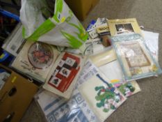 Bag of cross stitch kits and patterns etc