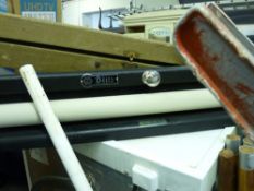 Stepladder and two photography roller screens