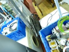 Two tubs containing large quantity of garage accessories