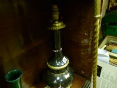 Ceramic and brass Continental table lamp