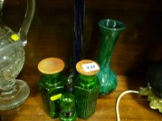 Parcel of chemist's and art type glassware